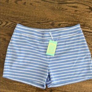 Sail to Sable.  Hydrangea Blue and White Striped Shorts NWT